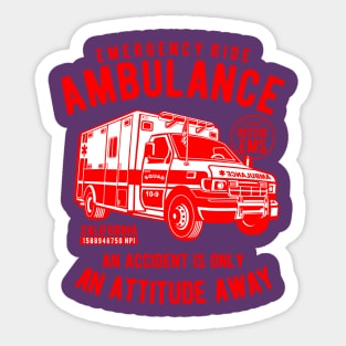 Ambulance Emergency Ride Sticker